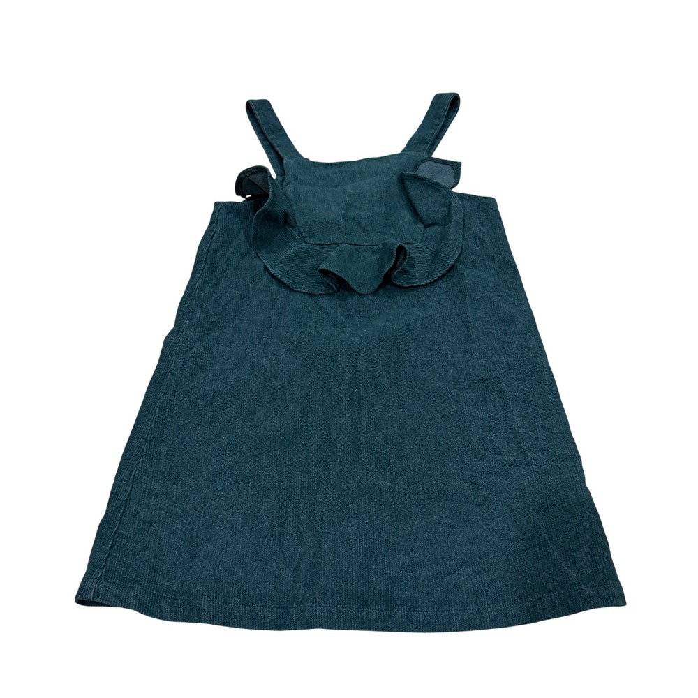 Zara Girls Green Corduroy Ruffle Pinafore Dress Join Life Size 10 6372/718/529‎